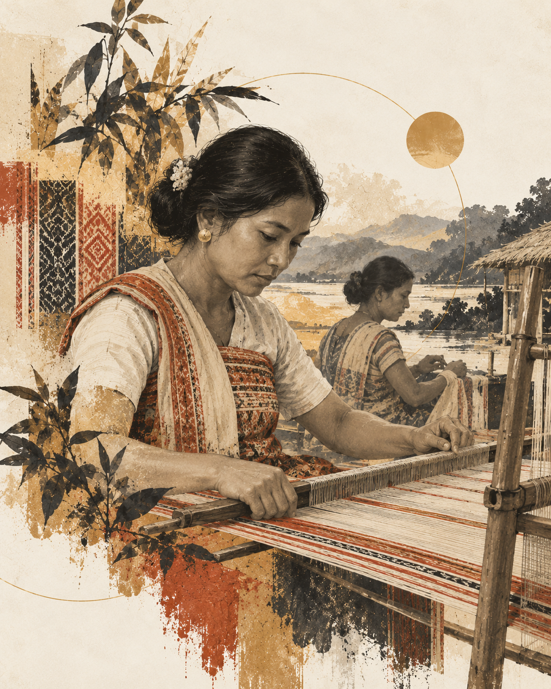 Image placeholder for Bodo Weavers by Benu Mishra — awaiting rights clearance